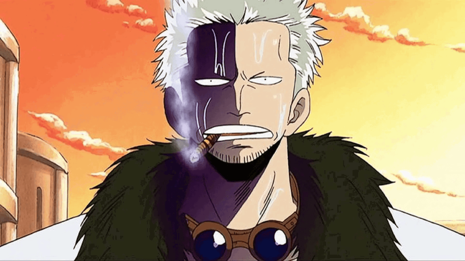 Smoker in Alabasta in One Piece. 