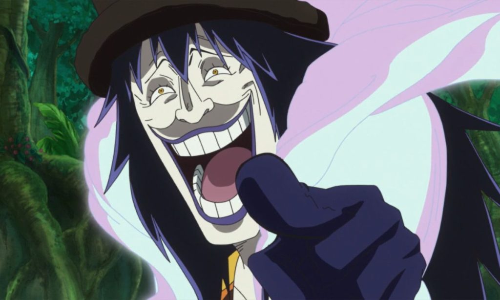 Caesar Clown in a still from the anime. 