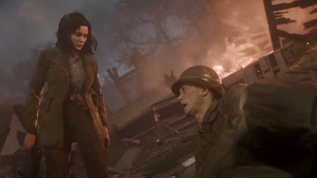 An in-game screenshot from Call of Duty: WWII.