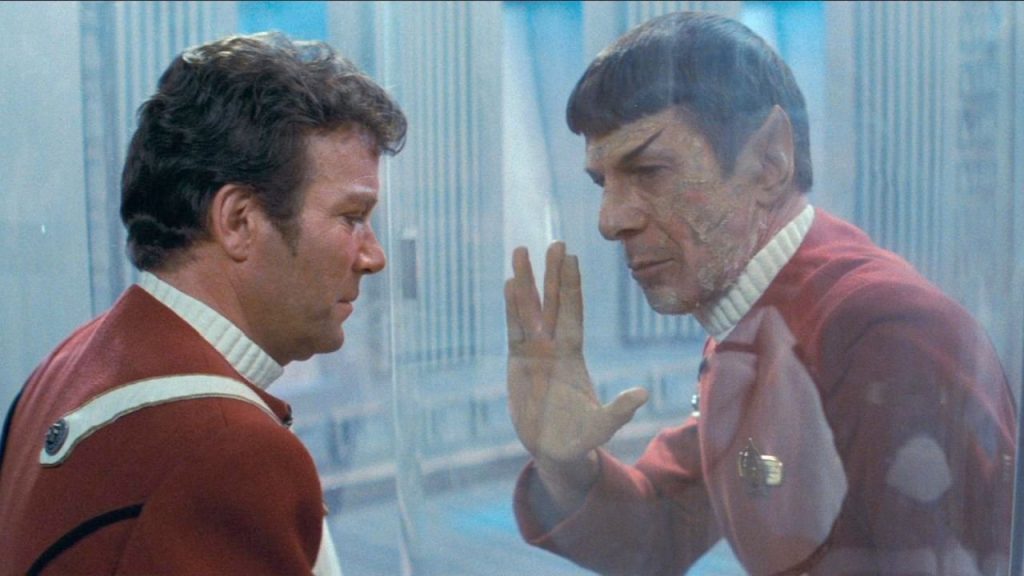 William Shatner and Leonard Nimoy in a still from Star Trek (1966-1969)