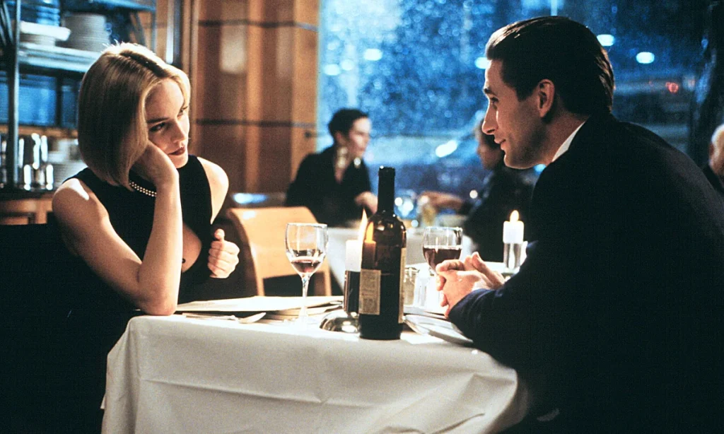 Sharon Stone and William Baldwin in a still from Sliver (1993)