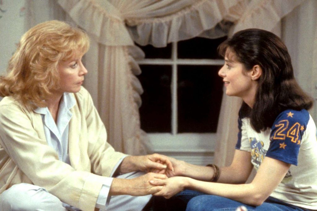 Debra Winger and Shirley MacLaine in a still from Terms of Endearment (1983)