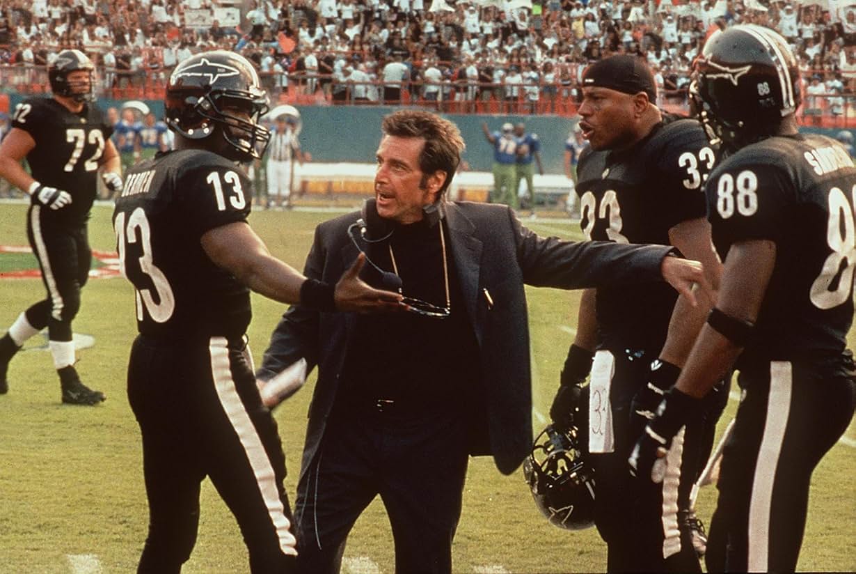 Al Pacino, Jamie Foxx, and LL Cool J in a still from Any Given Sunday (1999)