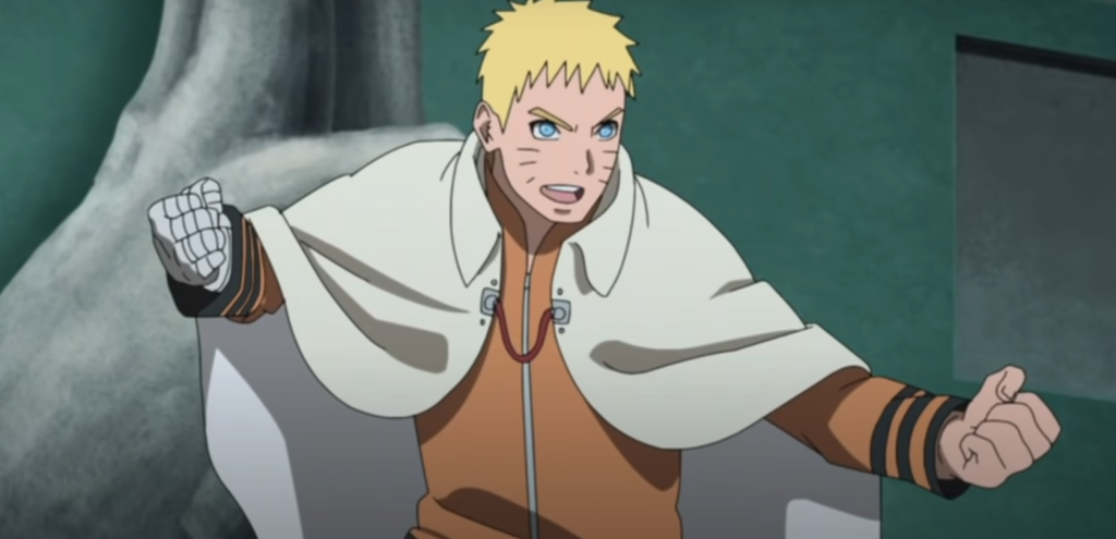 Naruto in a still from the Boruto series. 