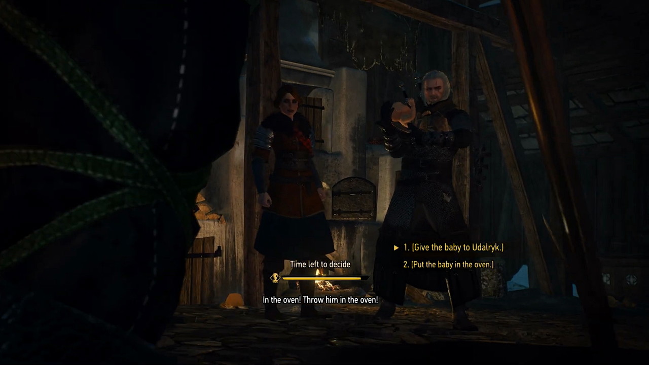 the witcher 3 baby oven scene