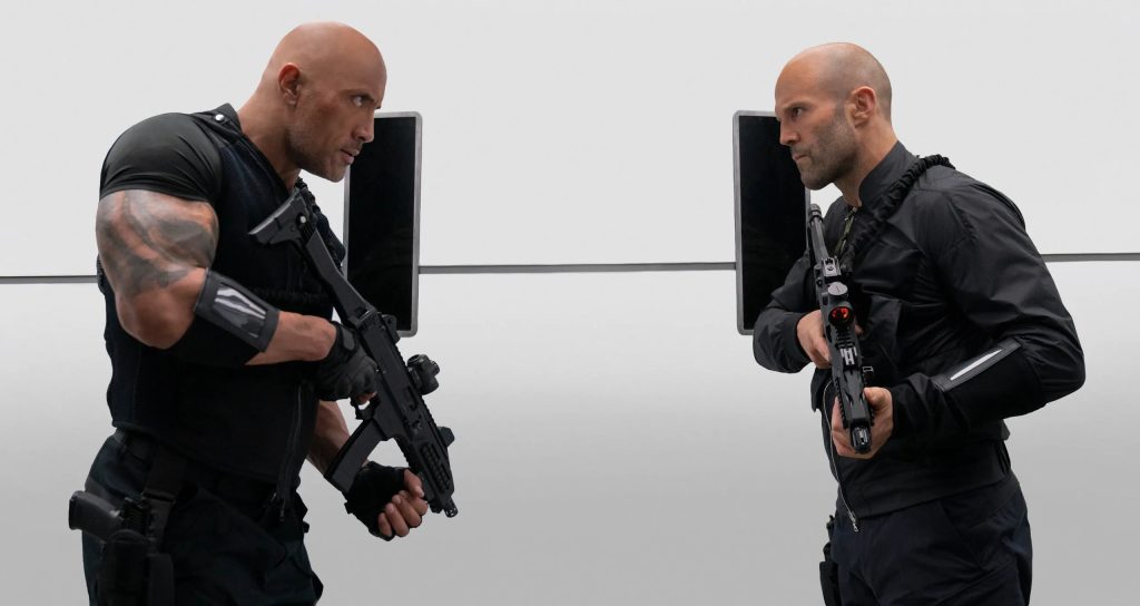 Dwayne Johnson and Jason Statham in Hobbs Shaw