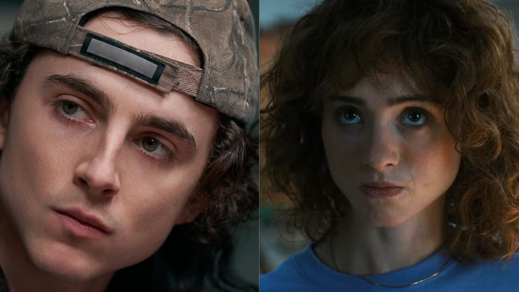Timothée Chalamet (Don't Look Up) and Natalia Dyer (Stranger Things) 