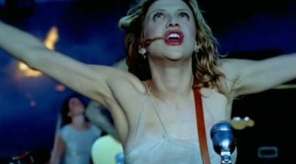 Courtney Love in the music video of Malibu