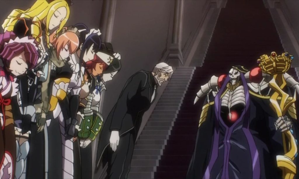 Ainz Ooal Gown and his followers in Overlord Credits Madhouse