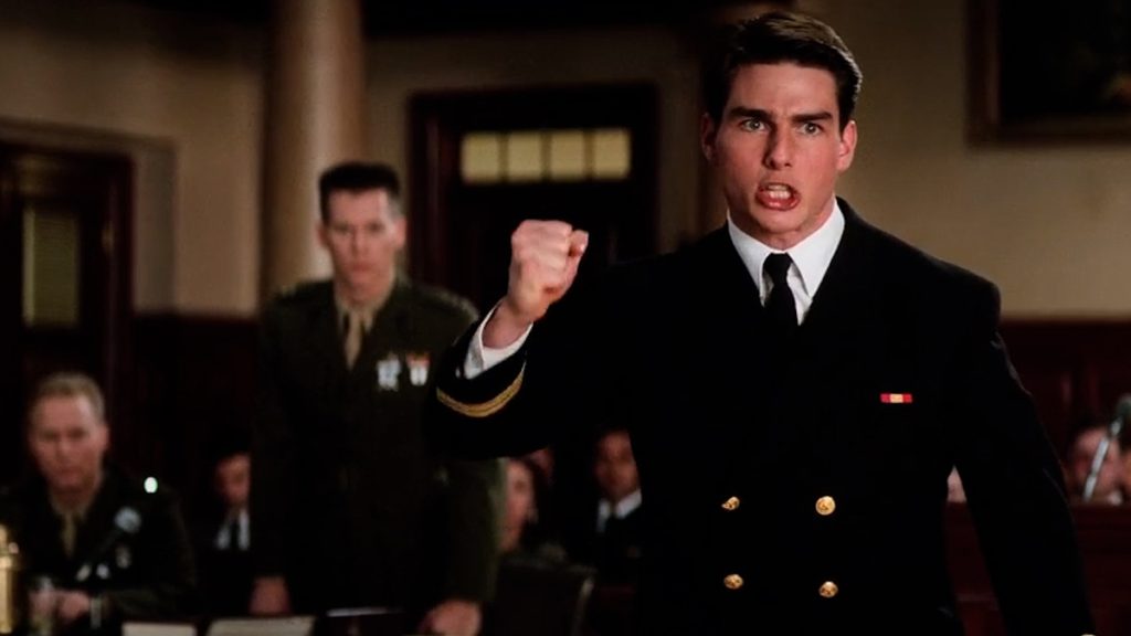 Tom Cruise Wasn’t Just in ‘A Few Good Men’, He Was One After What He Did for Co-Star Who Made Fun of Him 1 Tom Cruise clutching his fist in anger with rage on his face in a still from A Few Good Men.
