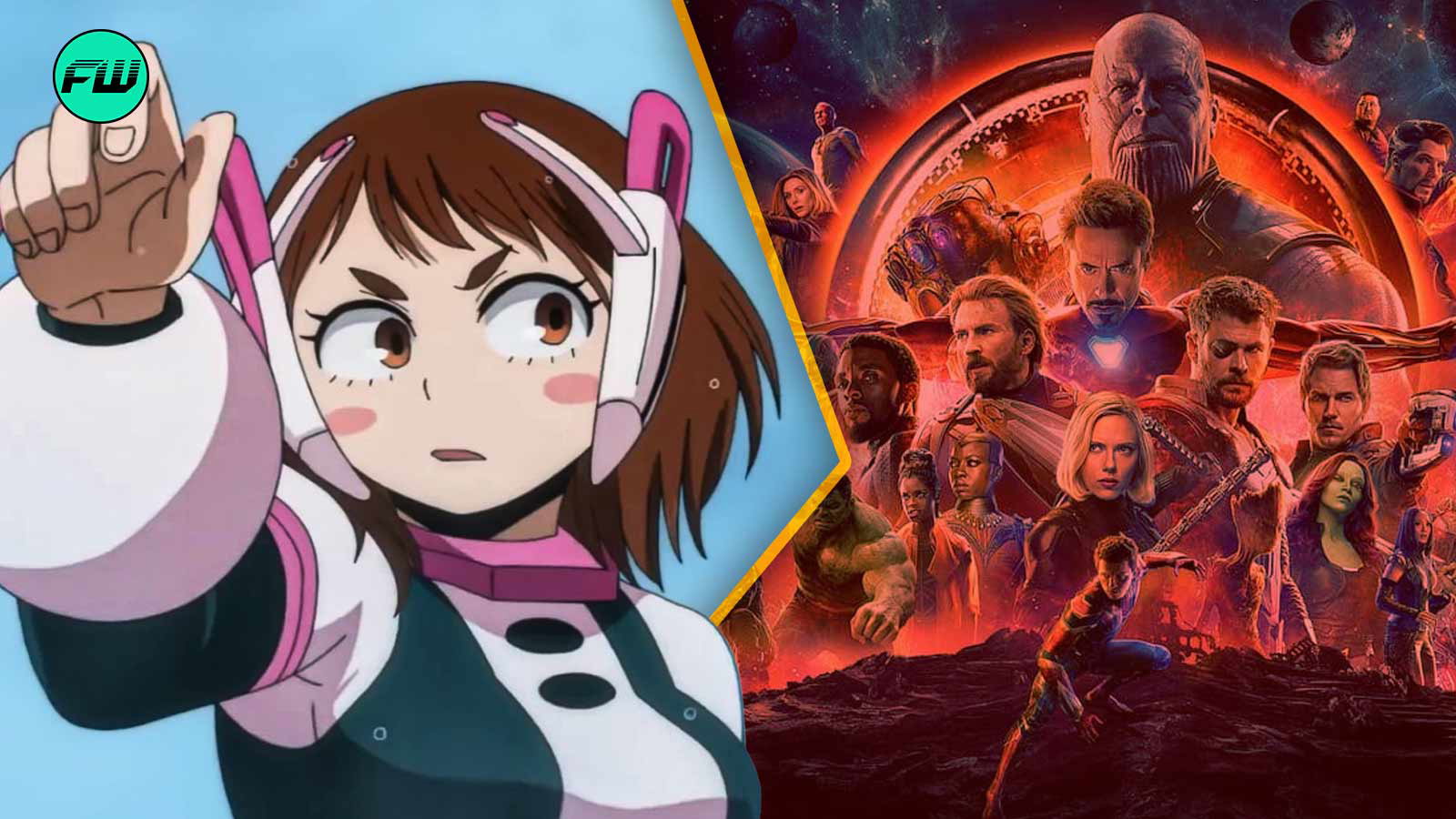 uraraka in my hero academia,marvel