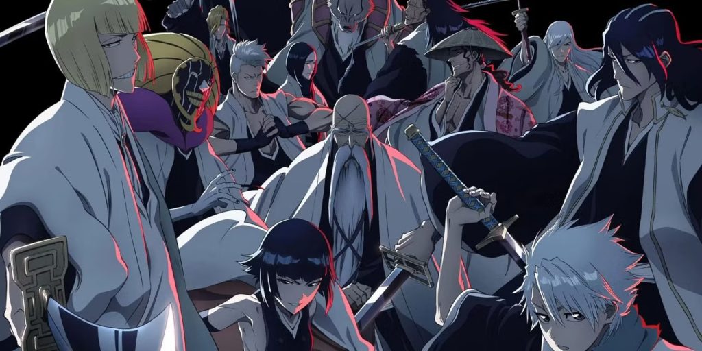 the current gotei 13 surround yamamoto in bleach thousand year blood war