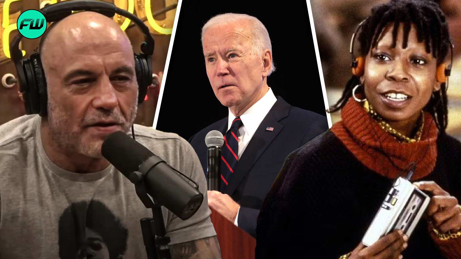 joe rogan, whoopi goldberg and joe biden