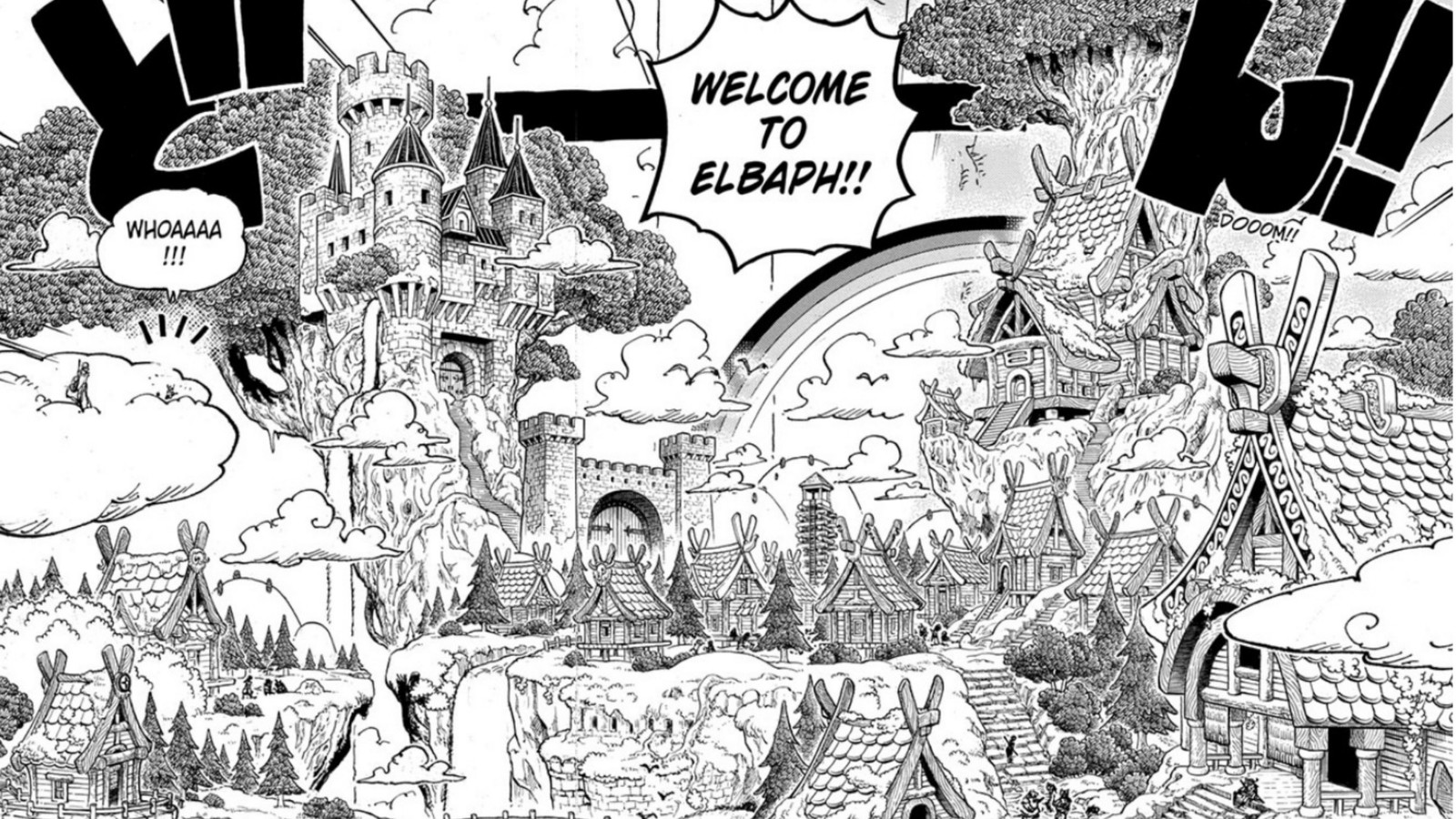 Elbaf welcomes the Straw Hats in One Piece manga