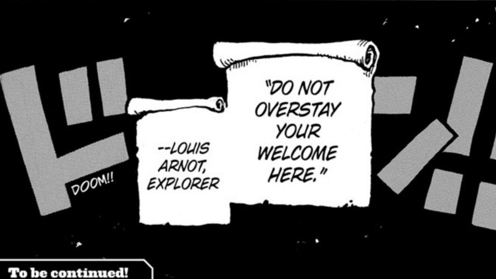 Louis Arnot's words in the recent chapter of Eiichiro Oda's One Piece 