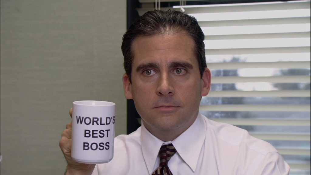 Steve Carell in The Office pilot episode 