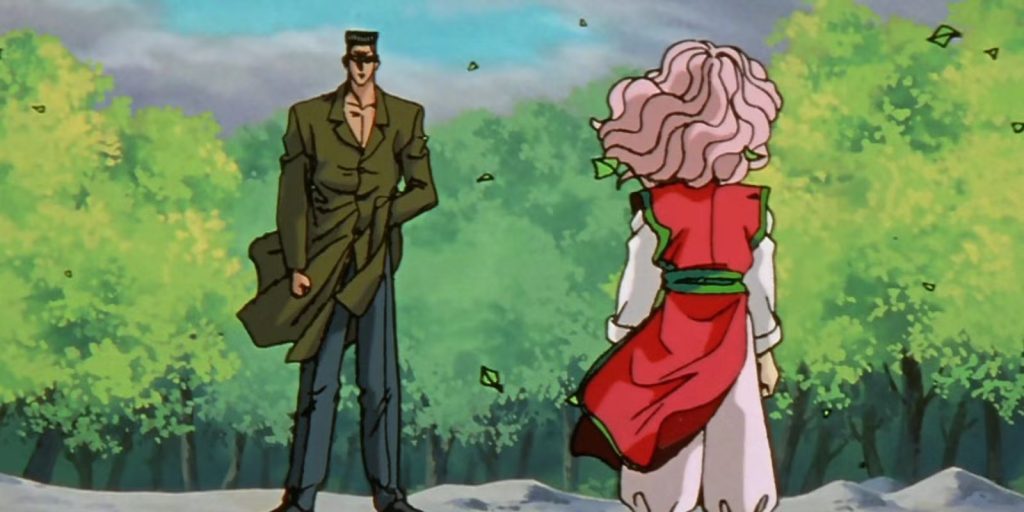 Genkai and Toguro in Yu Yu Hakusho