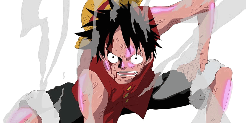 Luffy switches to Gear 2 in One Piece. 