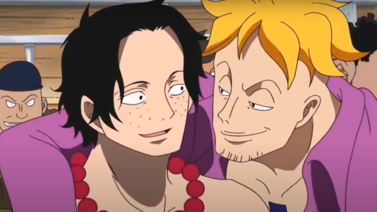 Ace and Marco in One Piece anime