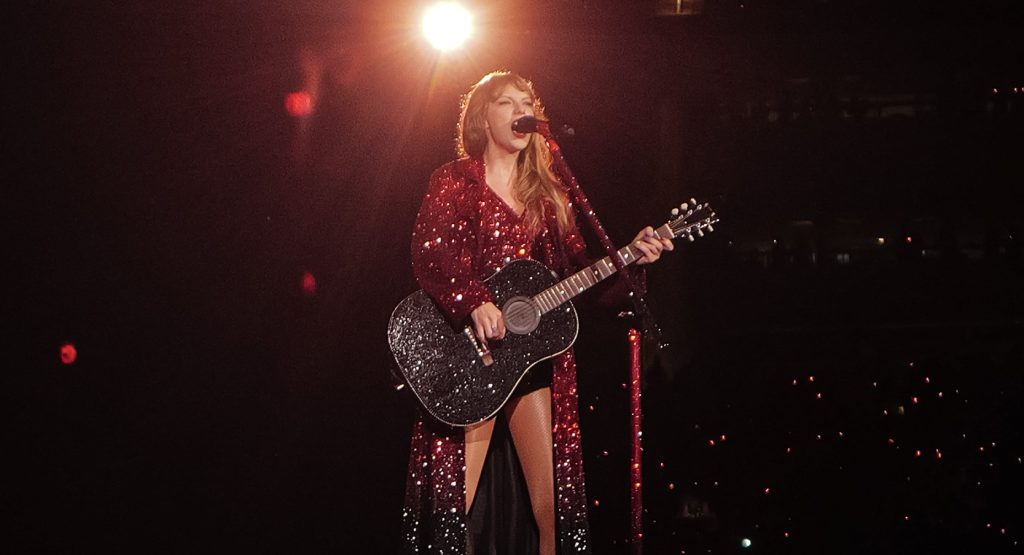 Taylor Swift performing "All Too Well (10 Minute Version)" at the Eras Tour