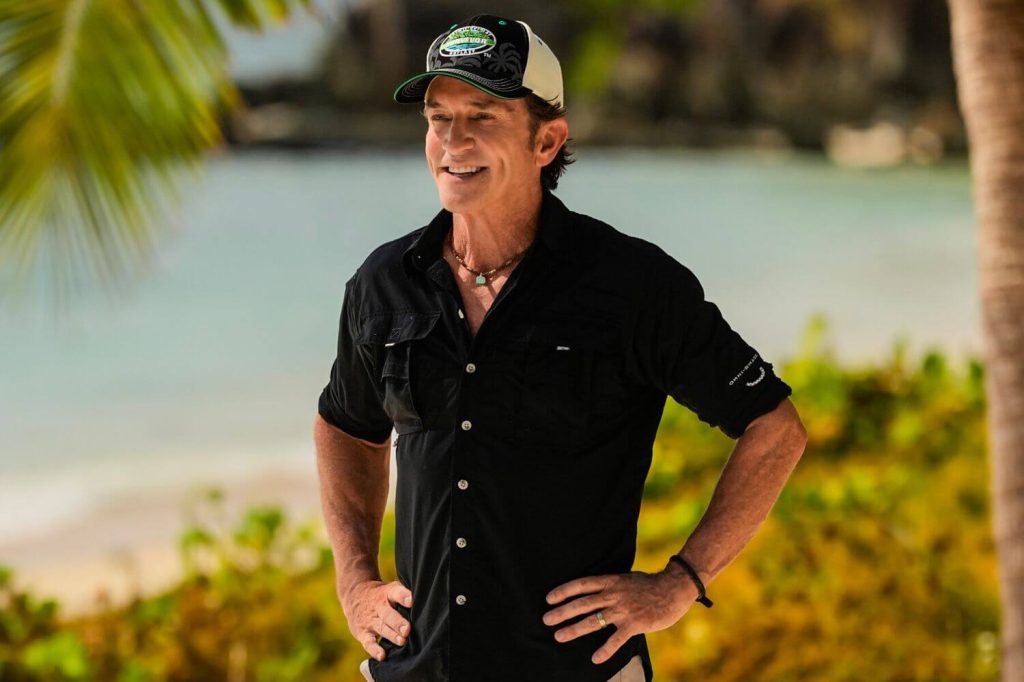 Jeff Probst in a still from Survivor