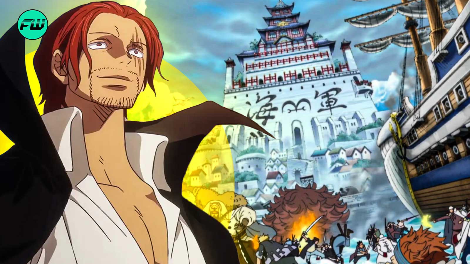 One Piece: Мы наконец-то можем узнать, как Шанкс прибыл в Маринфорд в нужное время после масштабного открытия Эльбафа