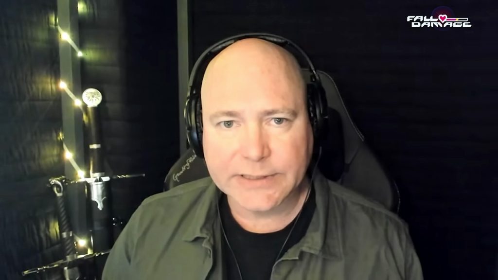 A close-up of Doug Cockle, the veteran voice actor who voices Geralt of Rivia in The Witcher games.