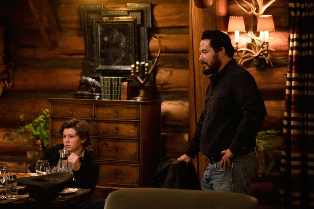 cole hauser and finn little in a still from yellowstone by taylor sheridan