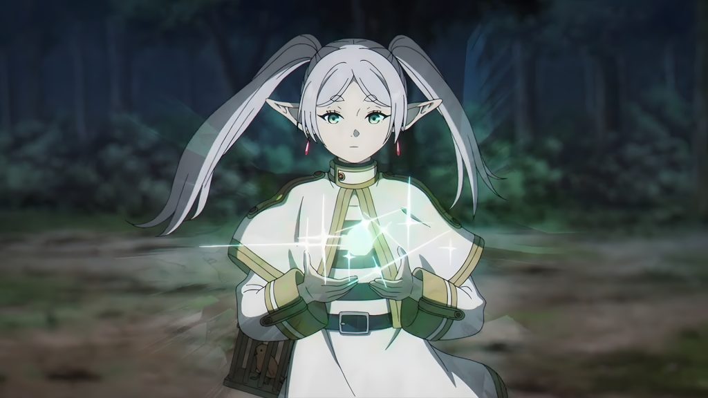 'Frieren: Beyond Journey's End' Transforms How Shonen Aftermaths Work 7 Frieren can be seen using a smell and can be seen holding a gem in her hands
