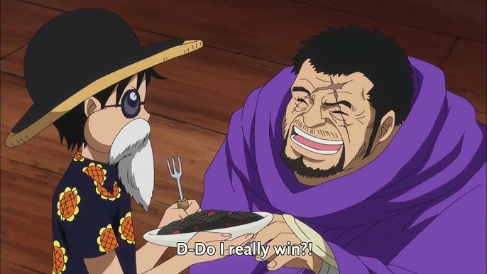 Luffy and Fujitora in One Piece