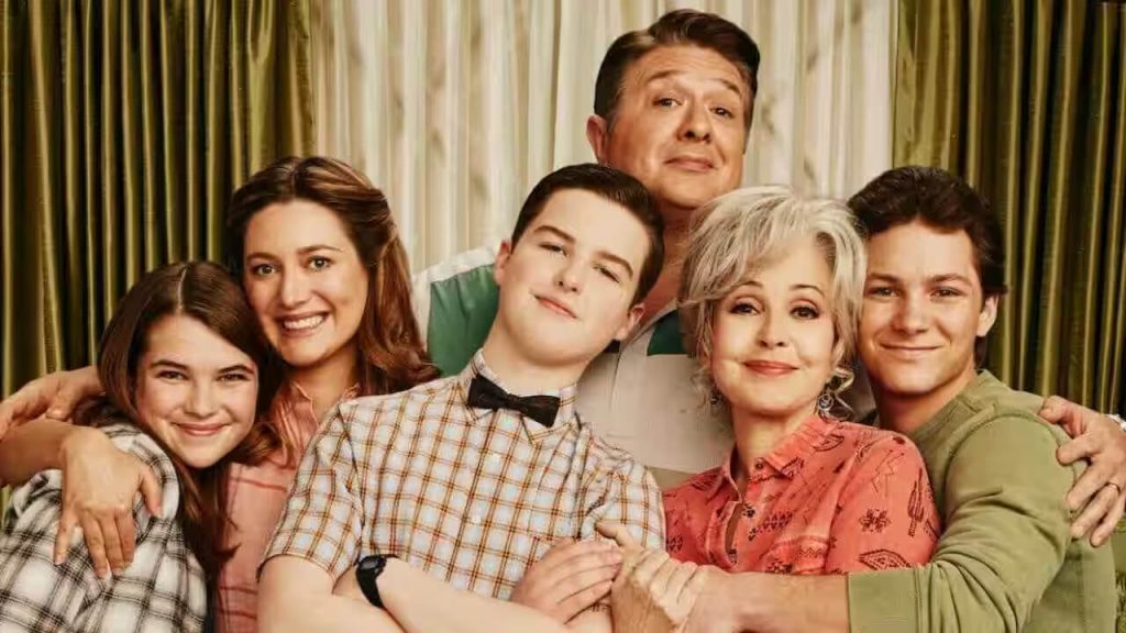 The Cooper family in a still poster of Young Sheldon 