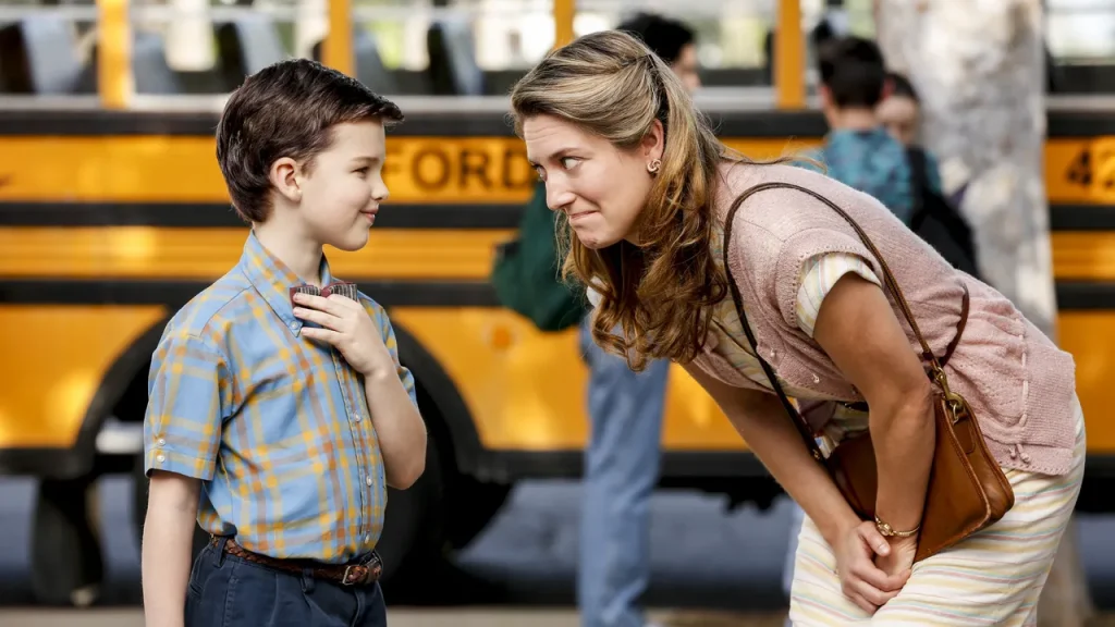 Iain Armitage and Zoe Perry in a still from Young Sheldon 