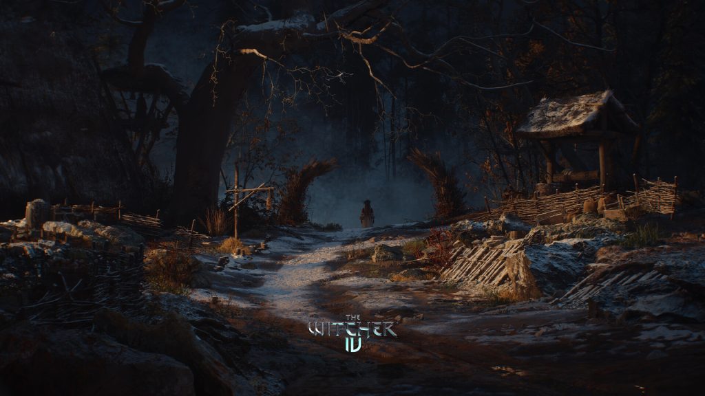 the image shows a character going to a forest in The Witcher 4 