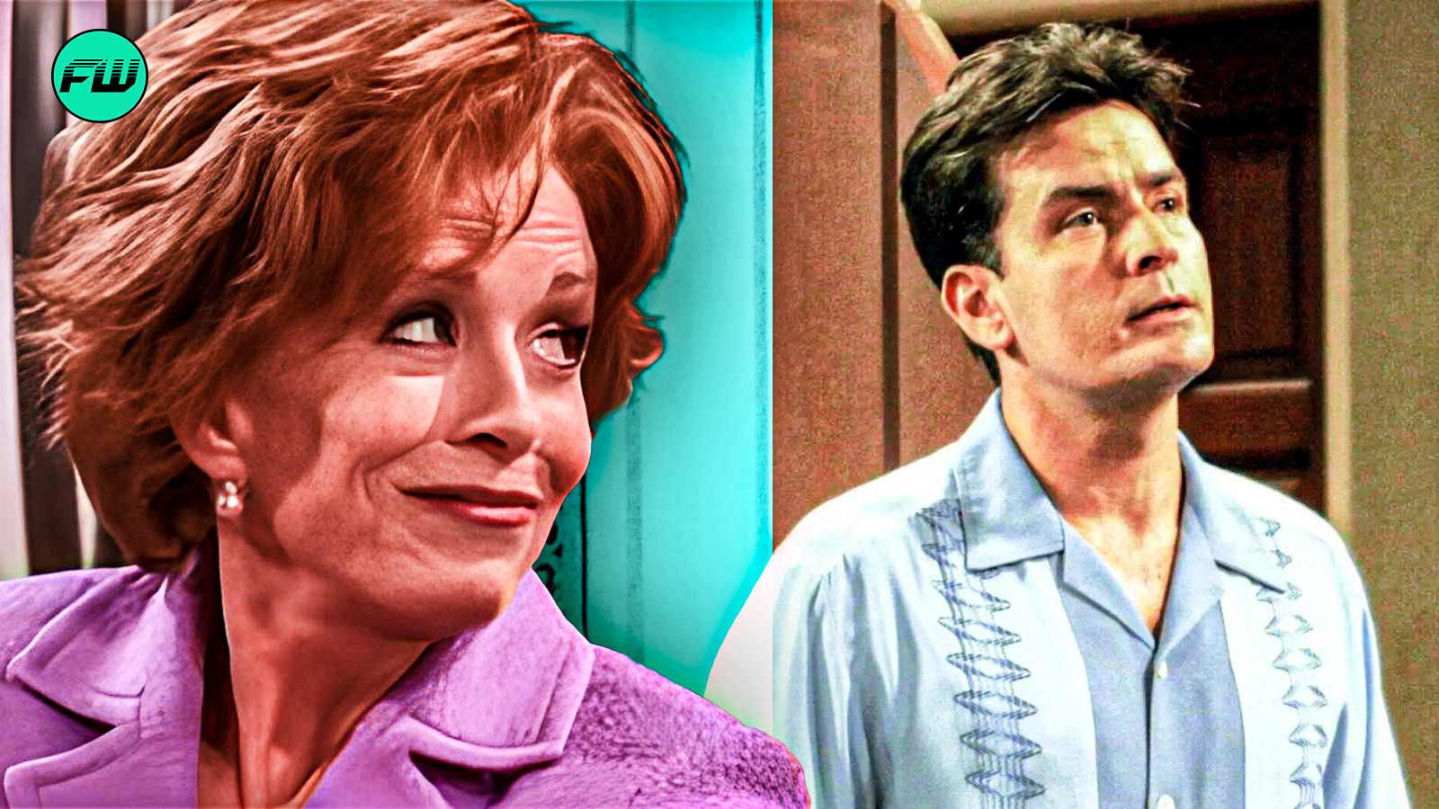 Holland Taylor and Charlie Sheen in Two and a Half Men