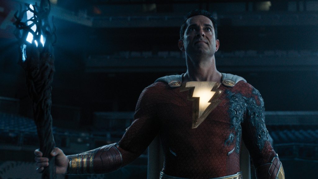 Zachary Levi as Shazam in Fury of the Gods