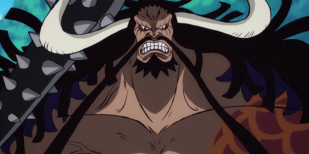 Kaido, a former Emperor, from One Piece.