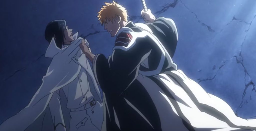 Ichigo and Uryu in Bleach: Thousand-Year Blood War.