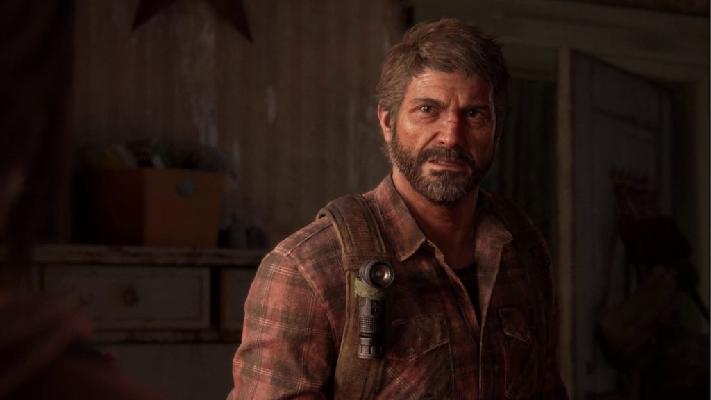 the image shows Joel- a charater voiced by Troy baker in the last of Us part 1