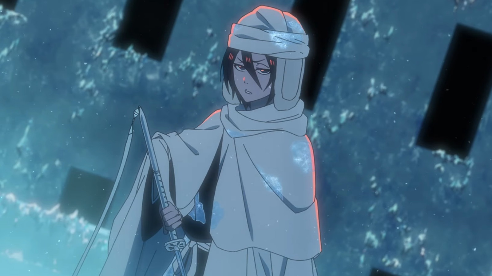 Rukia during her fight against Äs Nödt in Tite Kubo's Bleach anime