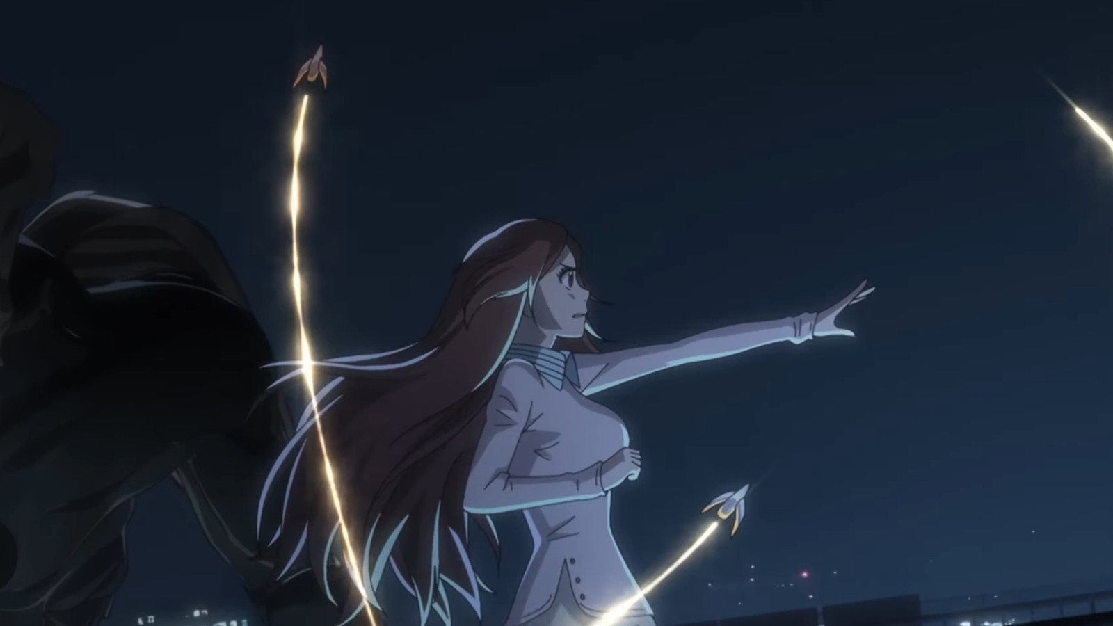 Orihime uses her powers to save the Soul Reapers at the beginning of Thousand-Year Blood War anime 