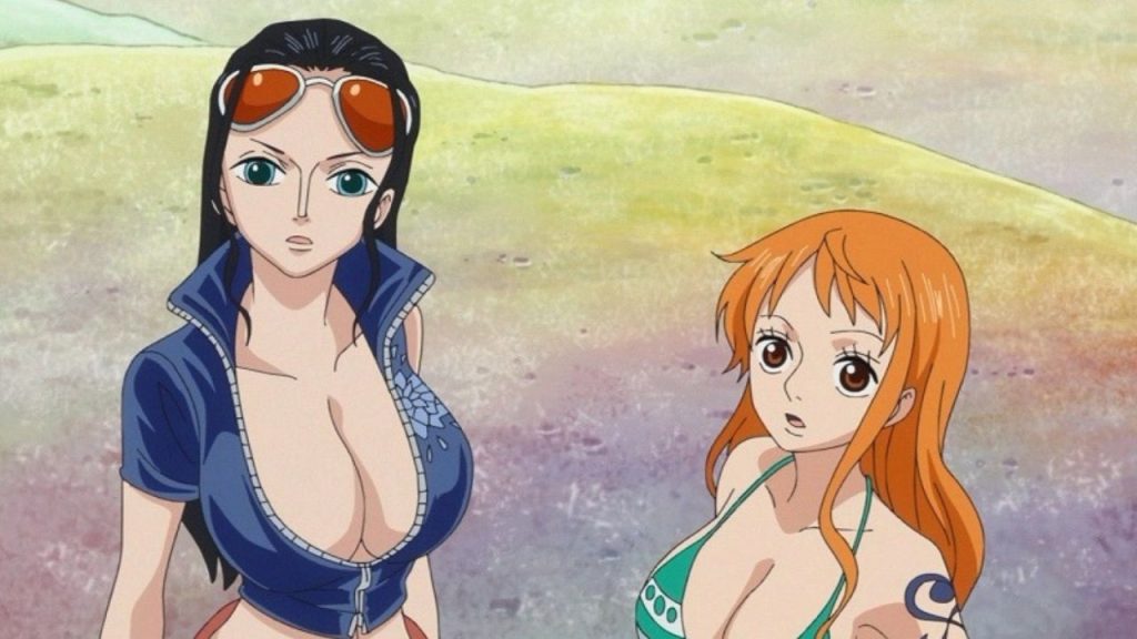 Nami and Nico Robin in One Piece Credits Toei Animation