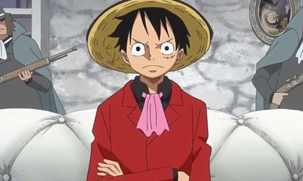 Luffy in red suit