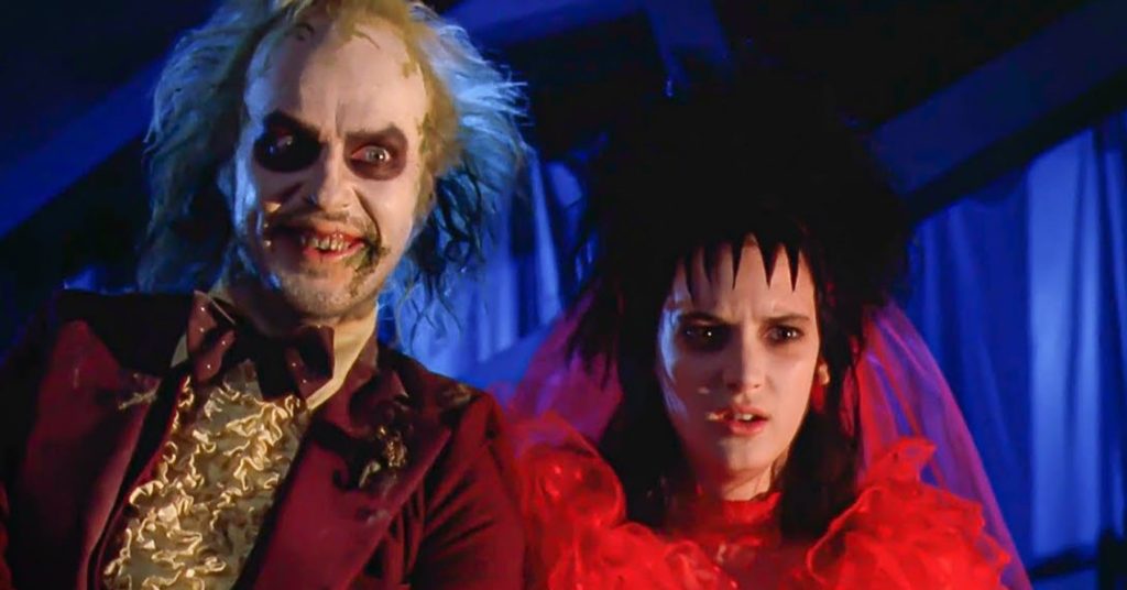 Michael Keaton and Winona Ryder in a still from Beetlejuice (1988)