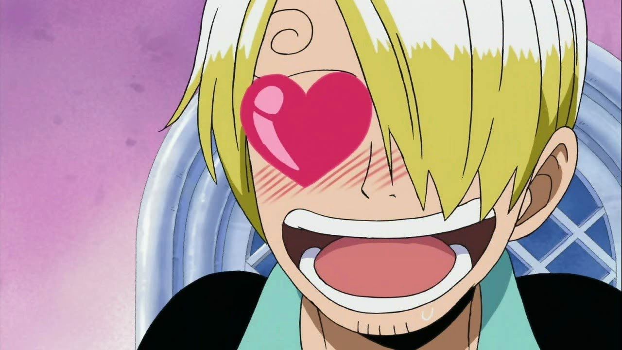 Sanji's "in love" face in One Piece. 