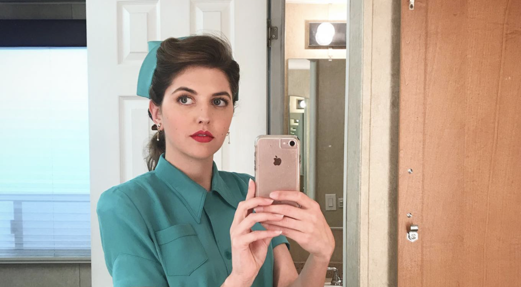 Julia Best Warner's selfie in a nurse outfit 