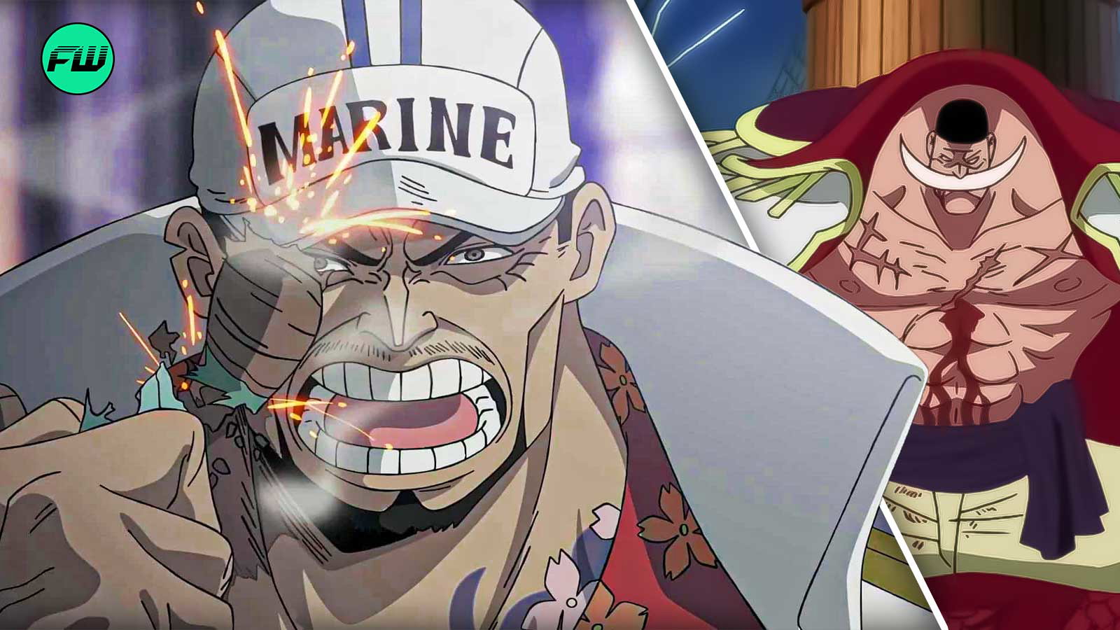 one piece: akainu, whitebeard