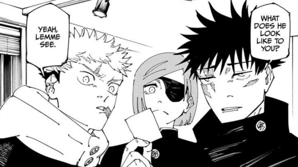 Yuji, Nobara, and Megumi from Jujutsu Kaisen manga