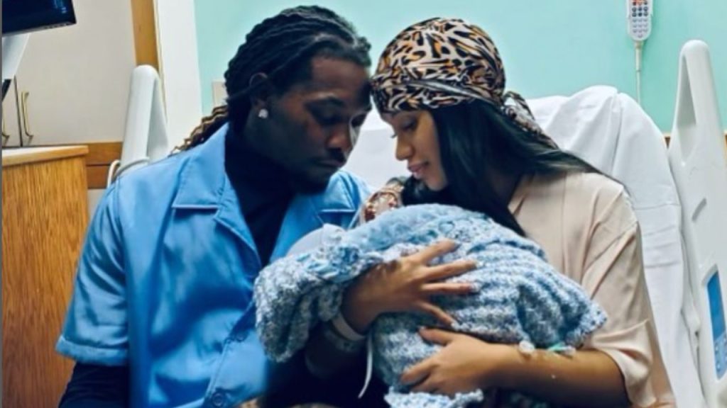 Cardi B and Offset with their second baby 