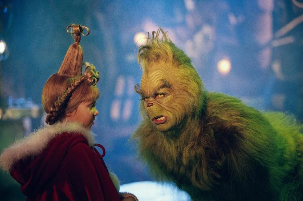 Jim Carrey as the Grinch in How the Grinch Stole Christmas 