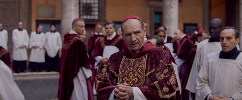 Ralph Fiennes stars as Cardinal Lawrence in Conclave | Credits: Focus Features